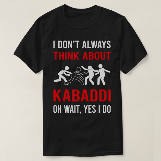 Denk aan Kabaddi T-shirt (Design voorkant)