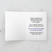 Denk aan kankerpatiënten - Vergeet niet wie u bent Kaart (Binnen)