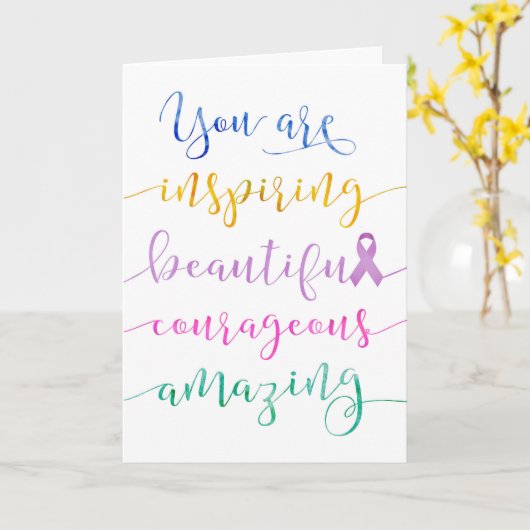 Denk aan kankerpatiënten - Vergeet niet wie u bent Kaart (Gele Bloem)