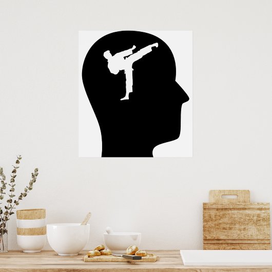 Denk aan Karate Poster (Keuken)