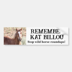 Denk aan Kat Billou Wild Horse Bumpersticker