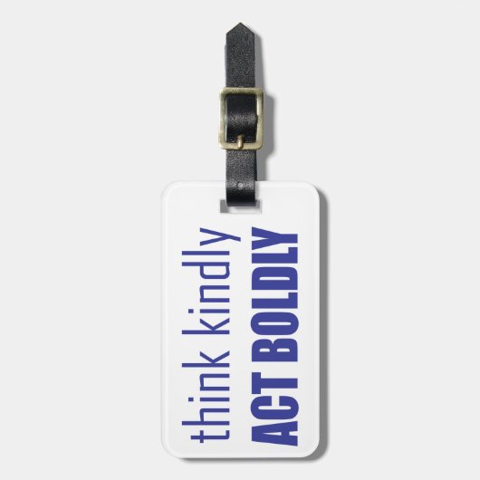 Denk aan Kindly, Act Bolly Bagagelabel (Voorkant verticaal)