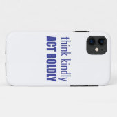 Denk aan Kindly, Act Bolly Case-Mate iPhone Case (Achterkant (horizontaal))