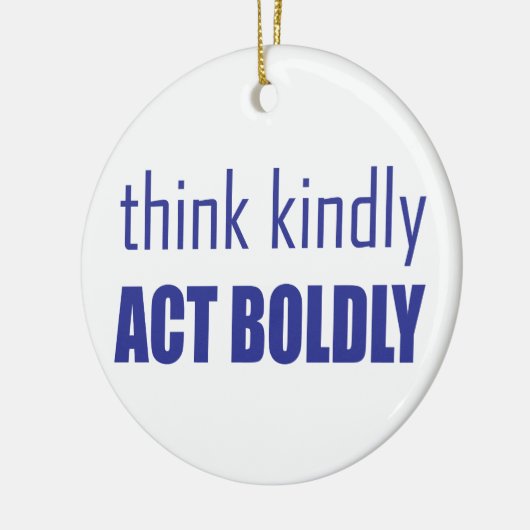 Denk aan Kindly, Act Bolly Keramisch Ornament (Links)
