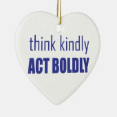 Denk aan Kindly, Act Bolly Keramisch Ornament (Rechts)