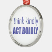 Denk aan Kindly, Act Bolly Metalen Ornament (Links)