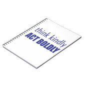 Denk aan Kindly, Act Bolly Notitieboek (Linkerzijde)