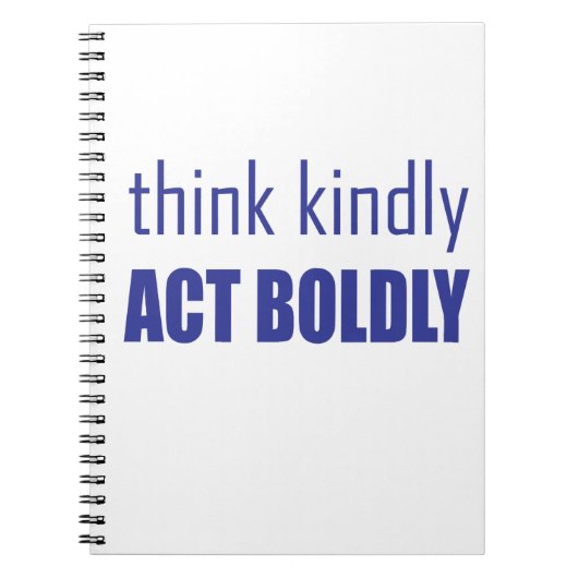 Denk aan Kindly, Act Bolly Notitieboek (Voorkant)