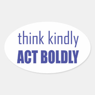 Denk aan Kindly, Act Bolly Ovale Sticker