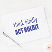 Denk aan Kindly, Act Bolly Ovale Sticker (Envelop)