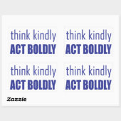 Denk aan Kindly, Act Bolly Rechthoekige Sticker (Vel)