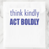 Denk aan Kindly, Act Bolly Rechthoekige Sticker (Tas)