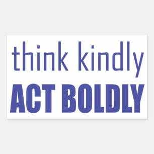 Denk aan Kindly, Act Bolly Rechthoekige Sticker