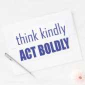 Denk aan Kindly, Act Bolly Rechthoekige Sticker (Envelop)