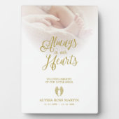 Denk aan Klein Baby Engel Geliefden Overleden Fotoplaat (voorkant)