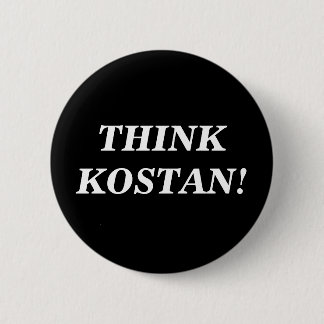 DENK AAN KOSTAN! Knoop Ronde Button 5,7 Cm