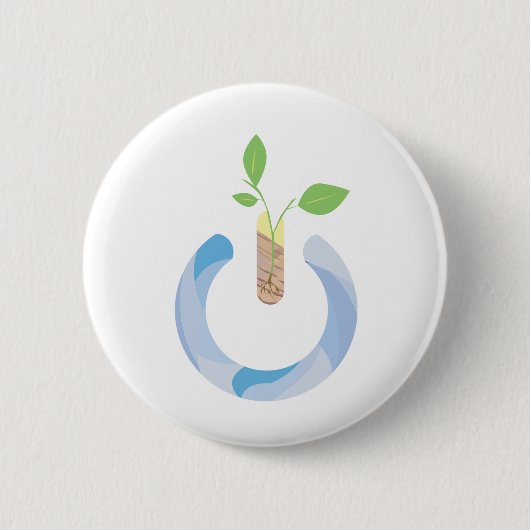 Denk aan kracht ronde button 5,7 cm (Voorkant)