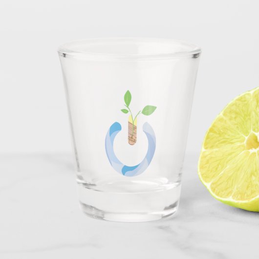 Denk aan kracht shot glas (Voorkant)