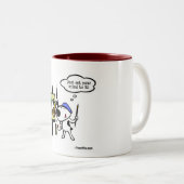 Denk aan Leonardo en doe het Tweekleurige Koffiemok (Voorkant rechts)