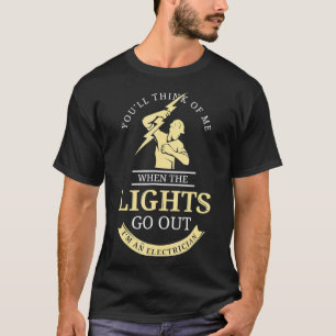 Denk aan me als het licht uit gaat t-shirt