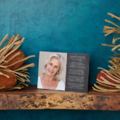 Denk aan mij gedicht foto-herdenking condoleance fotoplaat (Zijkant)