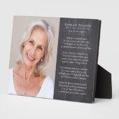 Denk aan mij gedicht foto-herdenking condoleance fotoplaat (Zijkant)