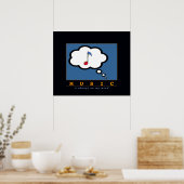 denk aan muziek poster (Keuken)