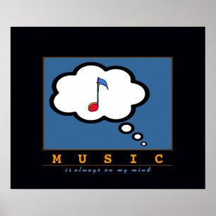 denk aan muziek poster