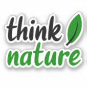 Denk aan natuur sticker (Voorkant)