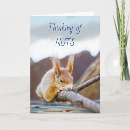 Denk aan Nuts en jij natuurlijk aan Squirrel Kaart (Voorkant)