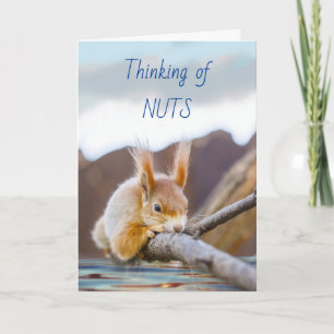 Denk aan Nuts en jij natuurlijk aan Squirrel Kaart