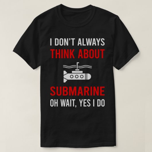 Denk aan onderzeeër t-shirt (Design voorkant)