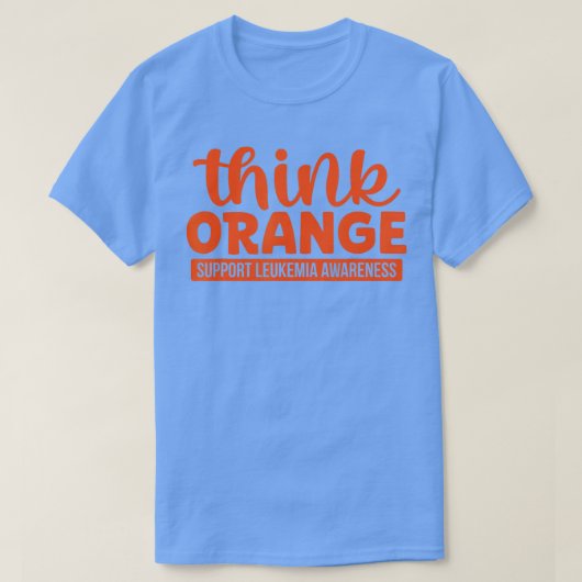 Denk aan Oranje ondersteuning Leukemie Bewustheid  T-shirt (Design voorkant)