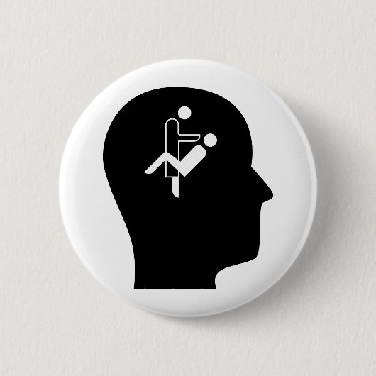 Denk aan orthodontie ronde button 5,7 cm (Voorkant)