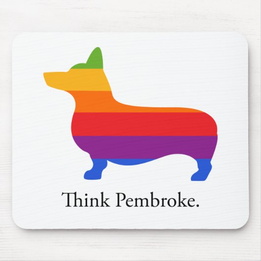 Denk aan Pembroke Mousepad Muismat (Voorkant)
