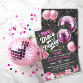 Denk aan Pink Core Disco Party Kaart
