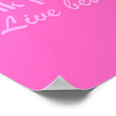 Denk aan Pink Wall Poster Art (Hoek)