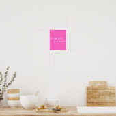 Denk aan Pink Wall Poster Art (Keuken)
