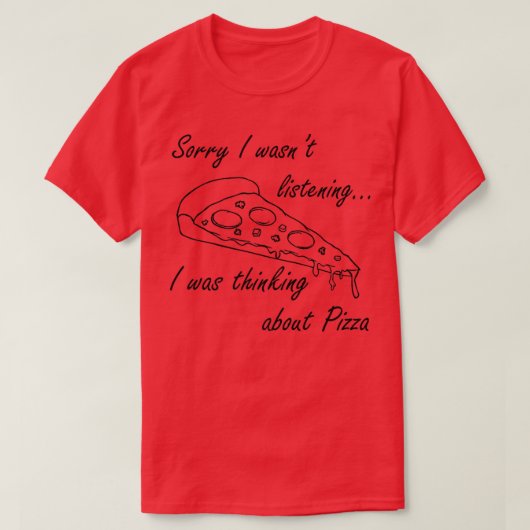 Denk aan Pizza Italiaans eten Pizza Chef T-shirt (Design voorkant)