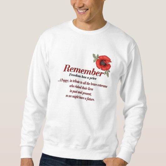 Denk aan Poppy Tribute Shirt (Voorkant)