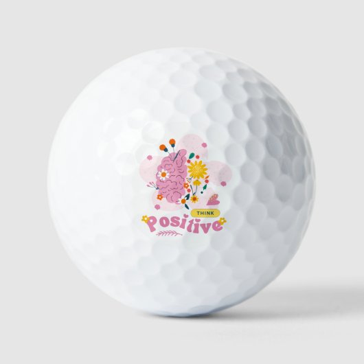 Denk aan Positieve Golfbal Golfballen (Voorkant)