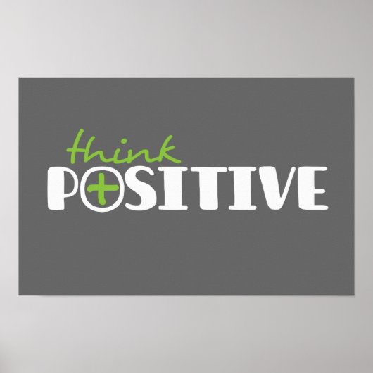 Denk aan positieve grafische vierkante poster (Voorkant)