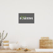 Denk aan positieve grafische vierkante poster (Keuken)
