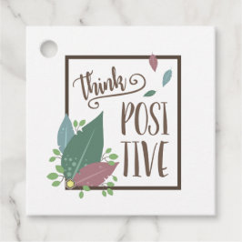 Denk aan positieve motieteksveer bedankjes labels