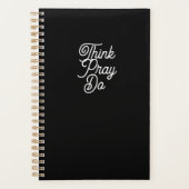 Denk aan Pray Do Black Modern Planner (Voorkant)