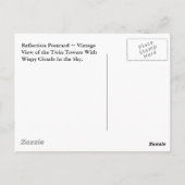 Denk aan reflectie ~ Twin Towers WTC NYC Briefkaart (Achterkant)