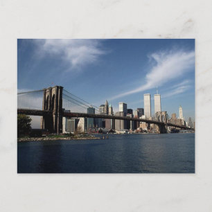 Denk aan reflectie ~ Twin Towers WTC NYC Briefkaart