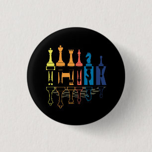 Denk aan Retro  schaakstukken Speler Coach Boar Ronde Button 3,2 Cm