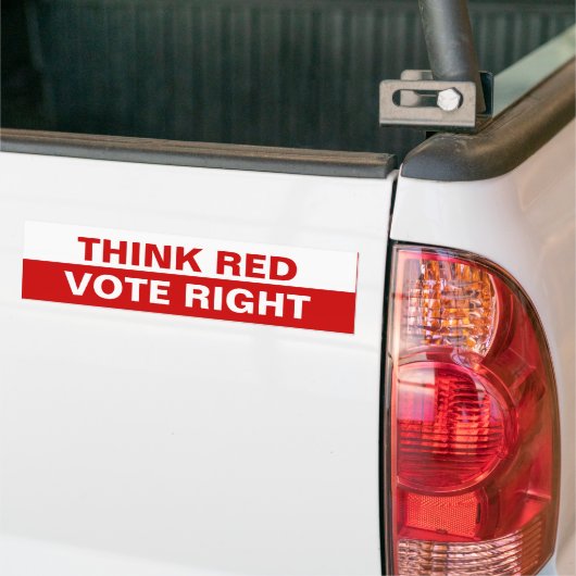 Denk aan rode stem bumpersticker (Op Truck)