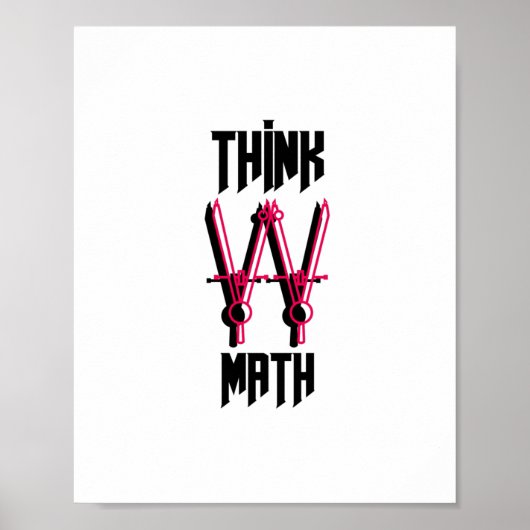 Denk aan rode wiskunde poster (Voorkant)